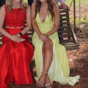 YELLOW PROM DRESS